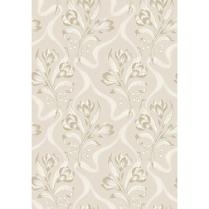 Boras Klasszikus szalagos bézs vlies tapéta Jugendbukett Beige 53 cm X 10 m