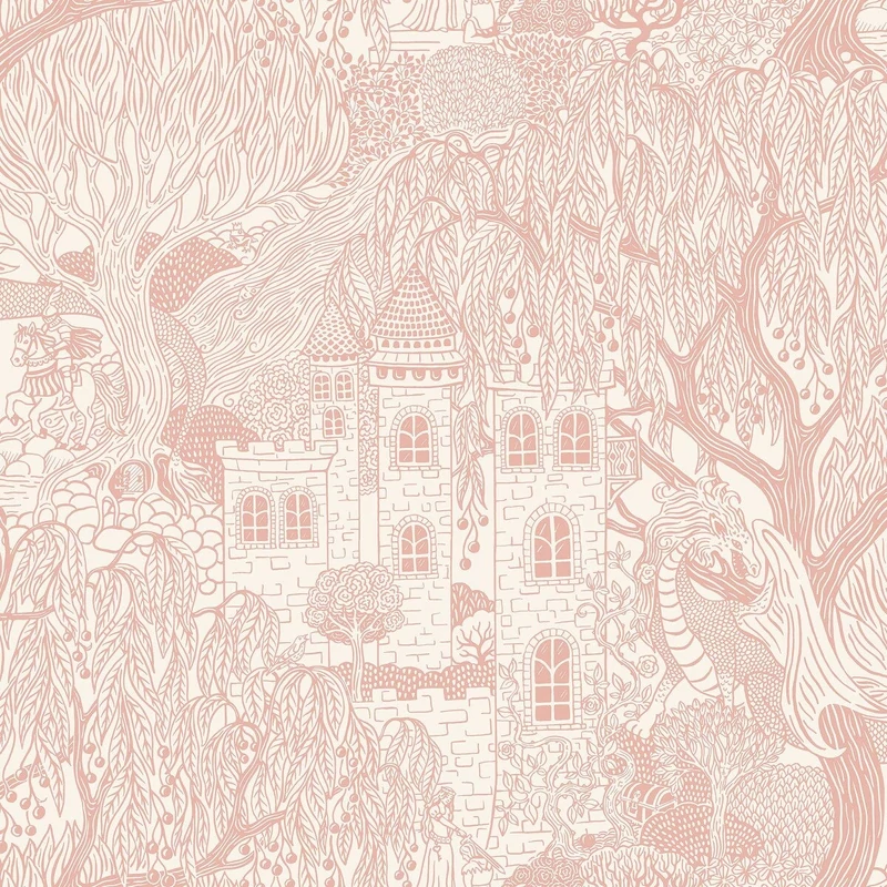 Boras Mese világ rózsaszín vlies tapéta Kingdom of the Willow Pink 53 cm X 10 m