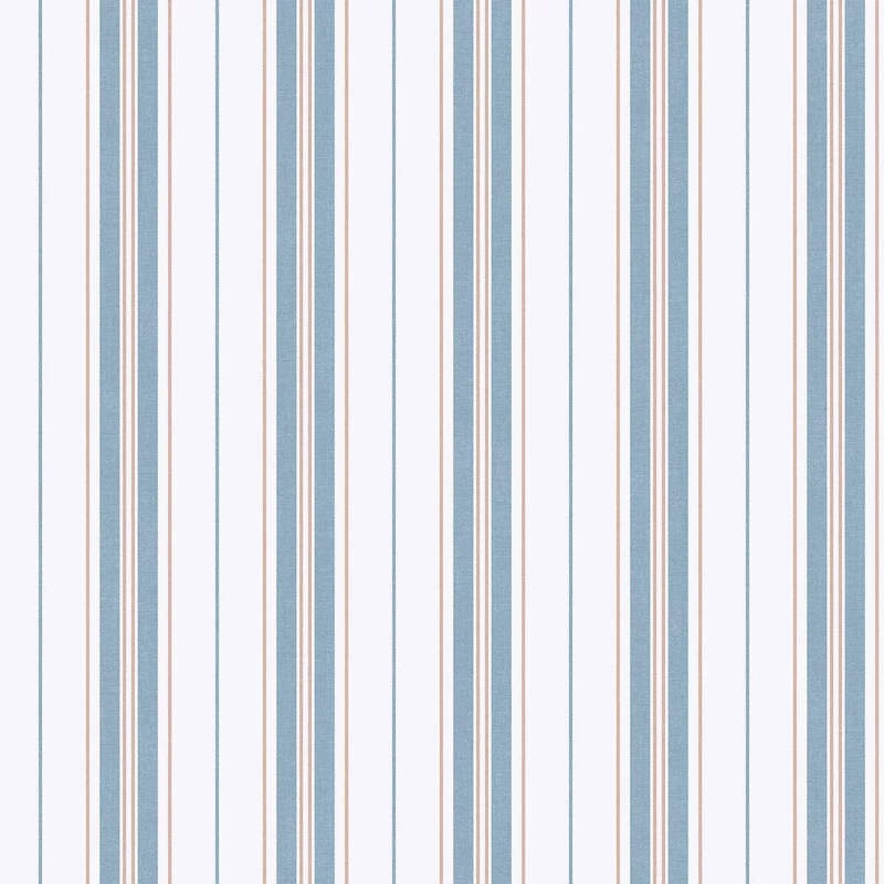 Boras Csíkos kék vlies tapéta Hamnskär Stripe Blue 53 cm X 10 m