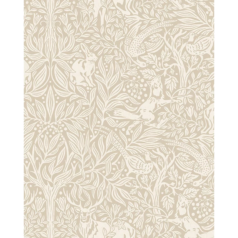 Boras Erdei állatos bézs vlies tapéta Under the Elder Tree Beige 53 cm X 10 m
