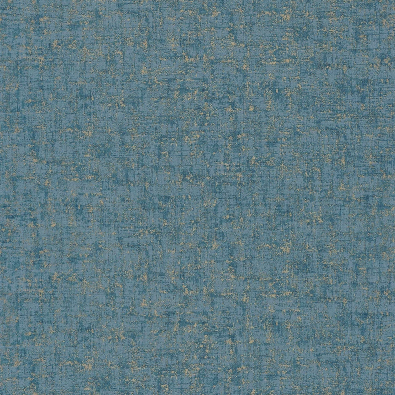 Casadeco Kopottas fal hatású modern kék vlies tapéta arany fénnyel 1930 Jazz Azur 53 cm X 10 m