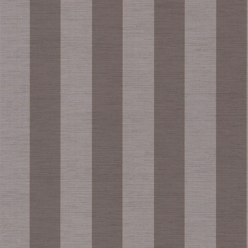 Casadeco Elegáns csíkos sötétbarna vinyl tapéta Five O'Clock Stripe Noir Poivre 53 cm X 10 m