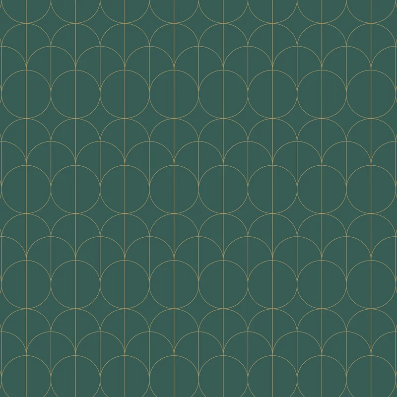 Casadeco Modern geometriai mintás zöld vlies tapéta 1930 Reflet Vert 53 cm X 10 m