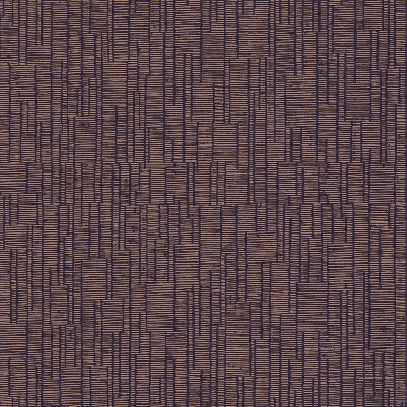 Casadeco vonal mintás sötétbarna vlies tapéta Capri Terre Cuite 53 cm X 10 m