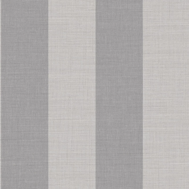 Casadeco Szövethatású széles csíkos szürke vinyl tapéta Williamsburg Rayure Gris 53 cm X 10 m