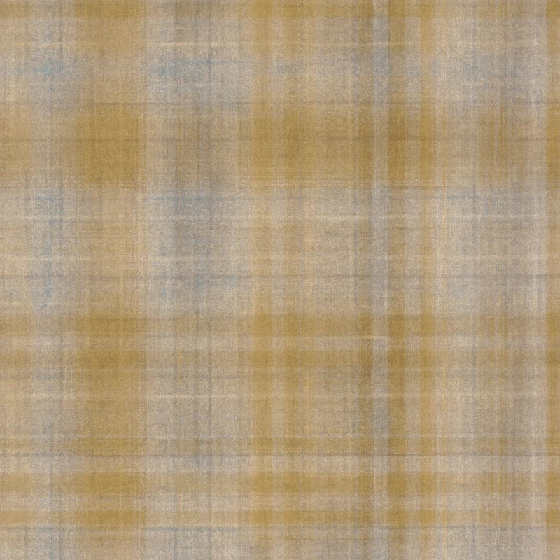 Casadeco Skótkockás szövethatású barna vinyl tapéta Tartan Beige Cognac 53 cm X 10 m