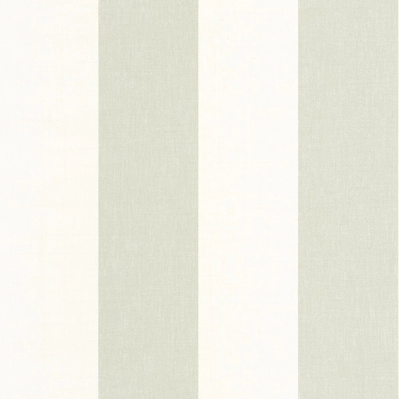 Casadeco Szövethatású széles csíkos zöld vinyl tapéta Williamsburg Rayure Celadon 53 cm X 10 m