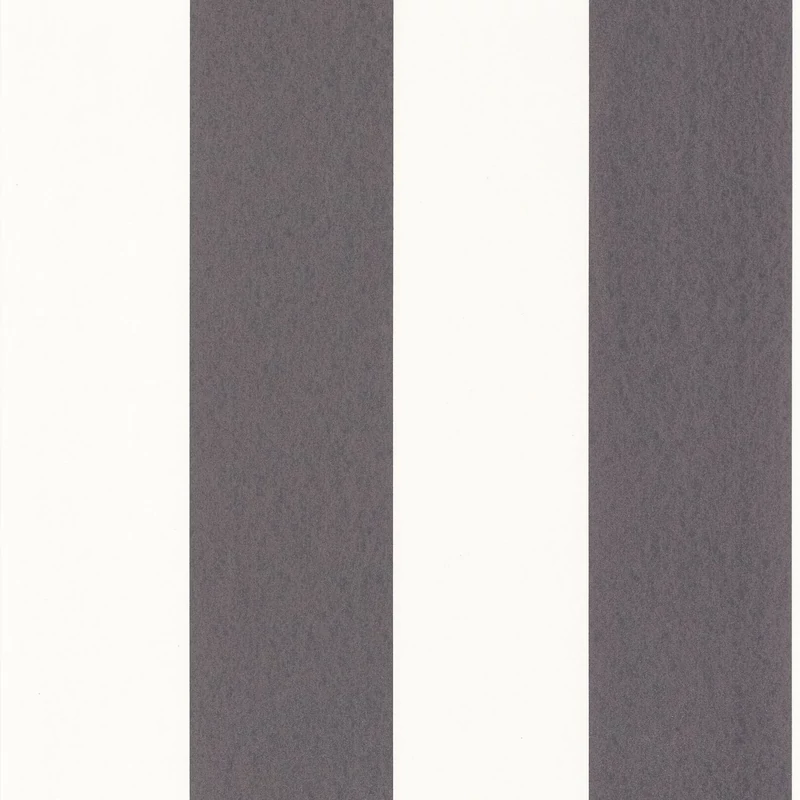 Casadeco Vastag csíkos klasszikus fekete-fehér vlies tapéta Bruges Charbon 53 cm X 10 m