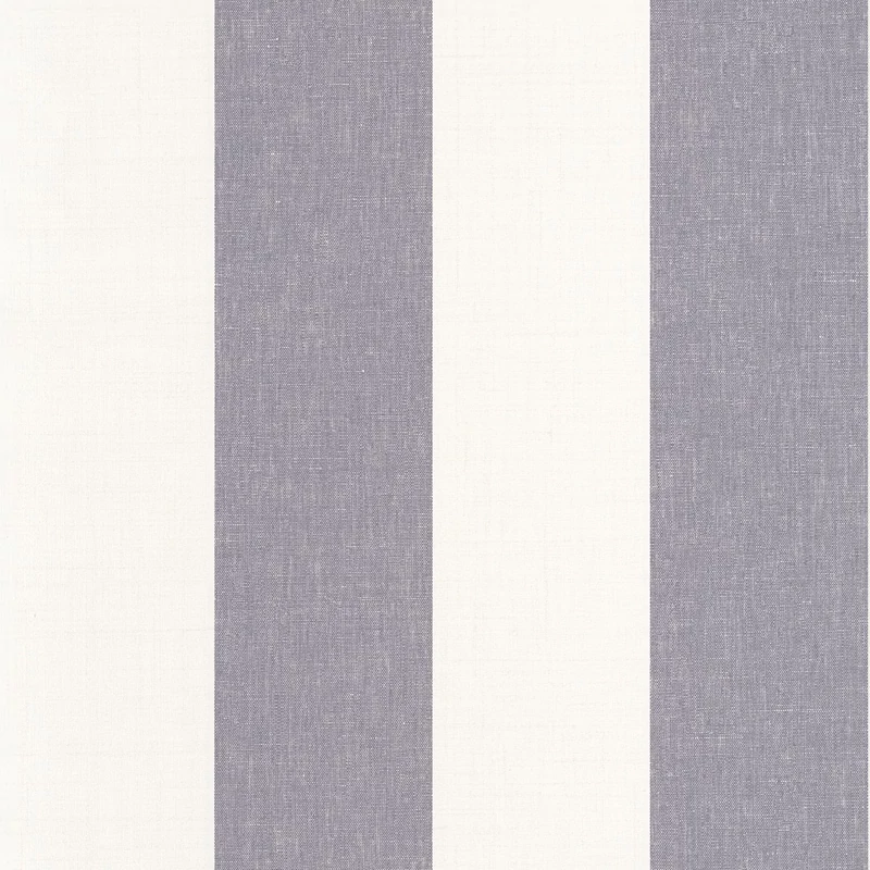 Casadeco Szövethatású széles csíkos sötétkék vinyl tapéta Williamsburg Rayure Nocturne 53 cm X 10 m