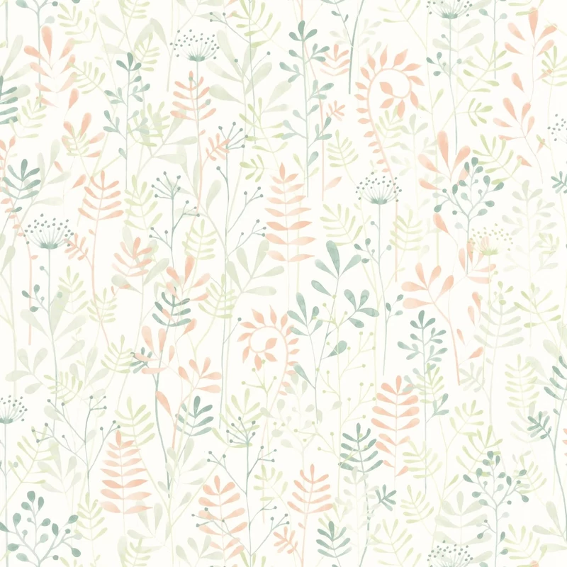 Casadeco Levél mintás zöld vlies tapéta Wild Garden Vert Amande 53 cm X 10 m