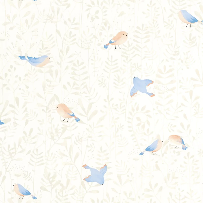 Casadeco Madár mintás kék vlies tapéta Flying Bird Bleu Ciel 53 cm X 10 m