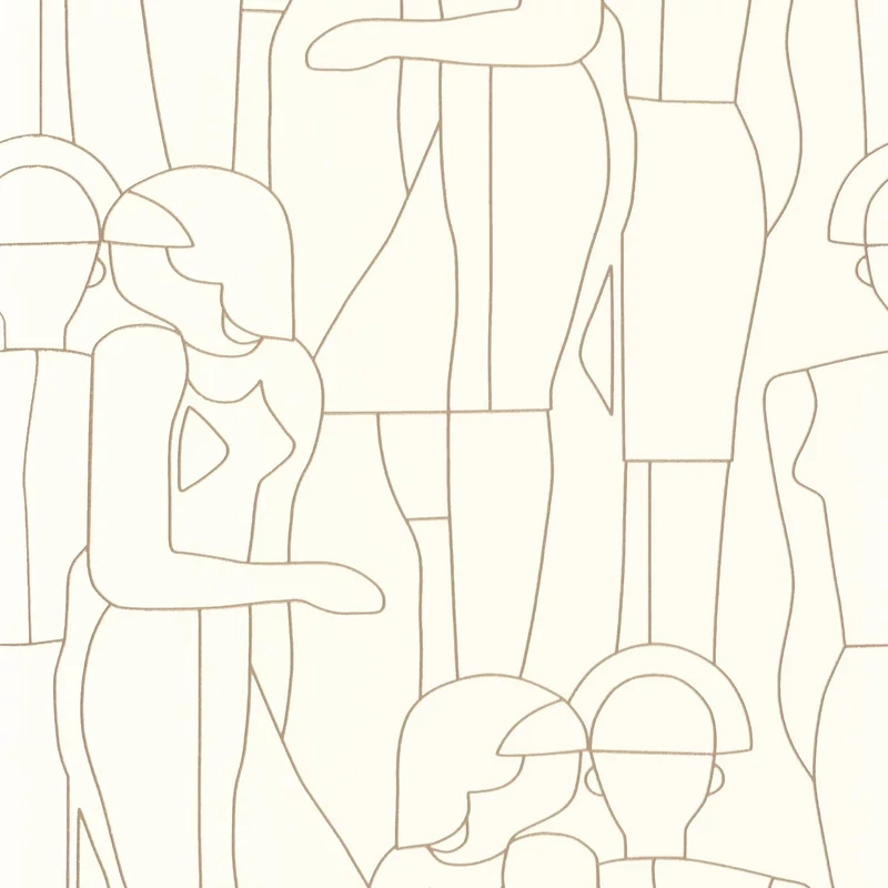 Casadeco Bézs modern mintás vlies tapéta Model Beige Ficelle 53 cm X 10 m