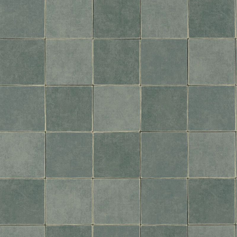 Casadeco Csempe mintás modern szürkés zöld vinyl tapéta Zelliges Bleu Grise 53 cm X 10 m