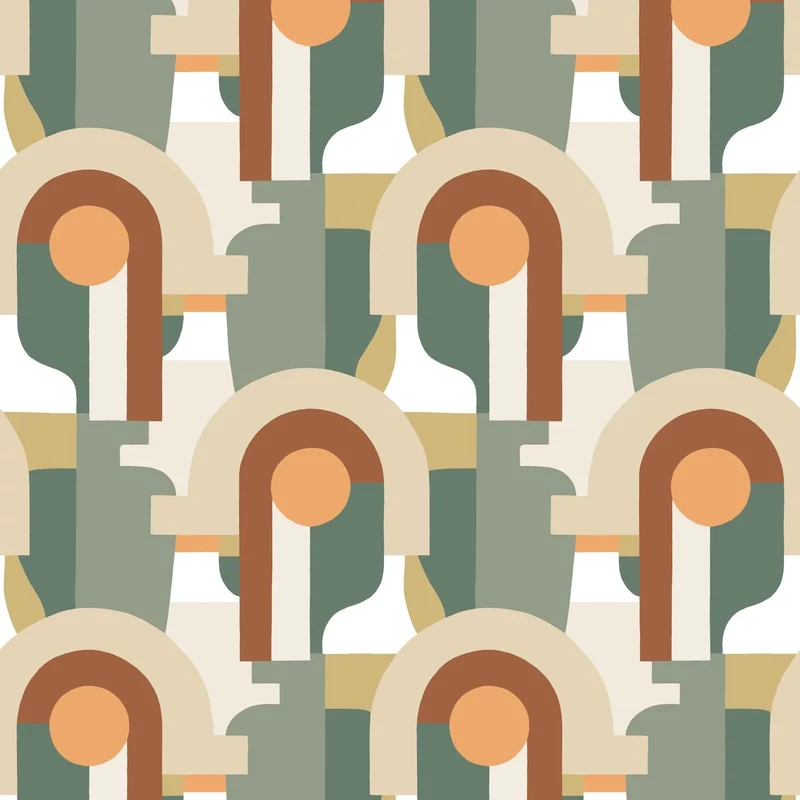 Casadeco Absztrakt mintás színes vlies poszter tapéta Pop Multico Vert 200 cm X 2,5 m