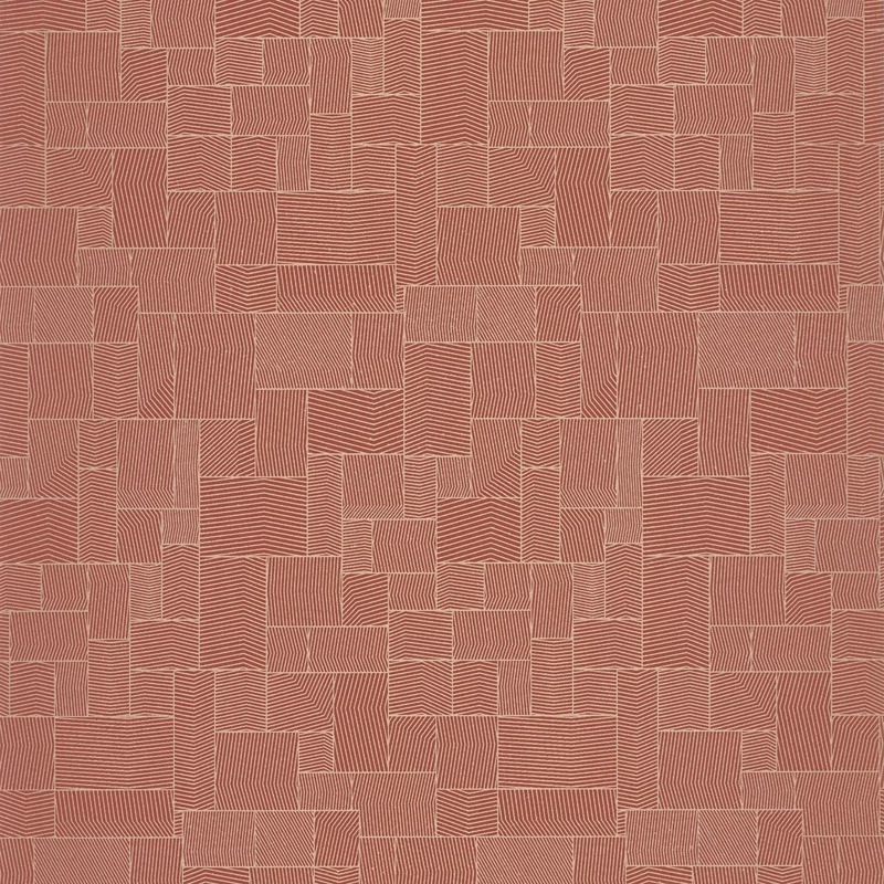 Casadeco Geometriai mintás modern piros vlies tapéta Kensai Rouge Carmin 53 cm X 10 m