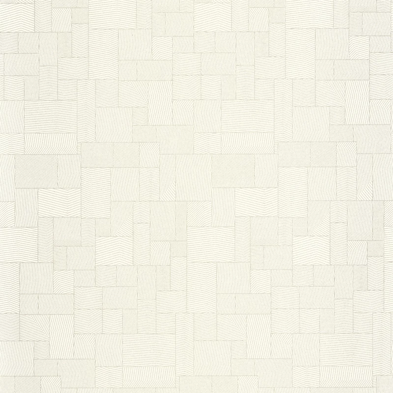 Casadeco Geometriai mintás modern törtfehér vlies tapéta Kensai Blanc Polaire 53 cm X 10 m
