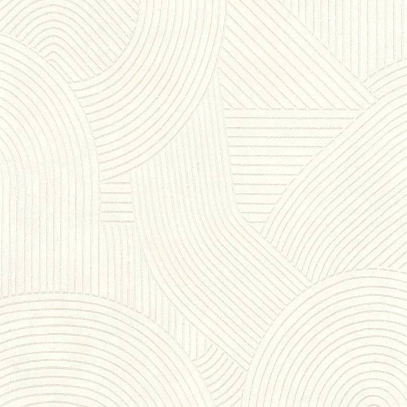Casadeco 3D hatású modern vonalmintás törtfehér vlies tapéta Jardin Des Pierres Blanc Polaire 53 cm X 10 m