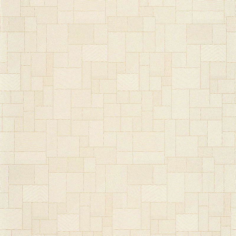 Casadeco Geometriai mintás modern bézs vlies tapéta Kensai Beige Sable 53 cm X 10 m