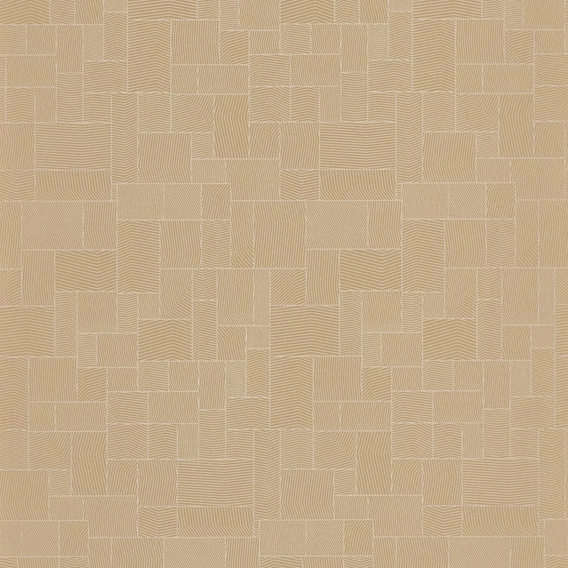 Casadeco Geometriai mintás modern barna vlies tapéta Kensai Noisette 53 cm X 10 m
