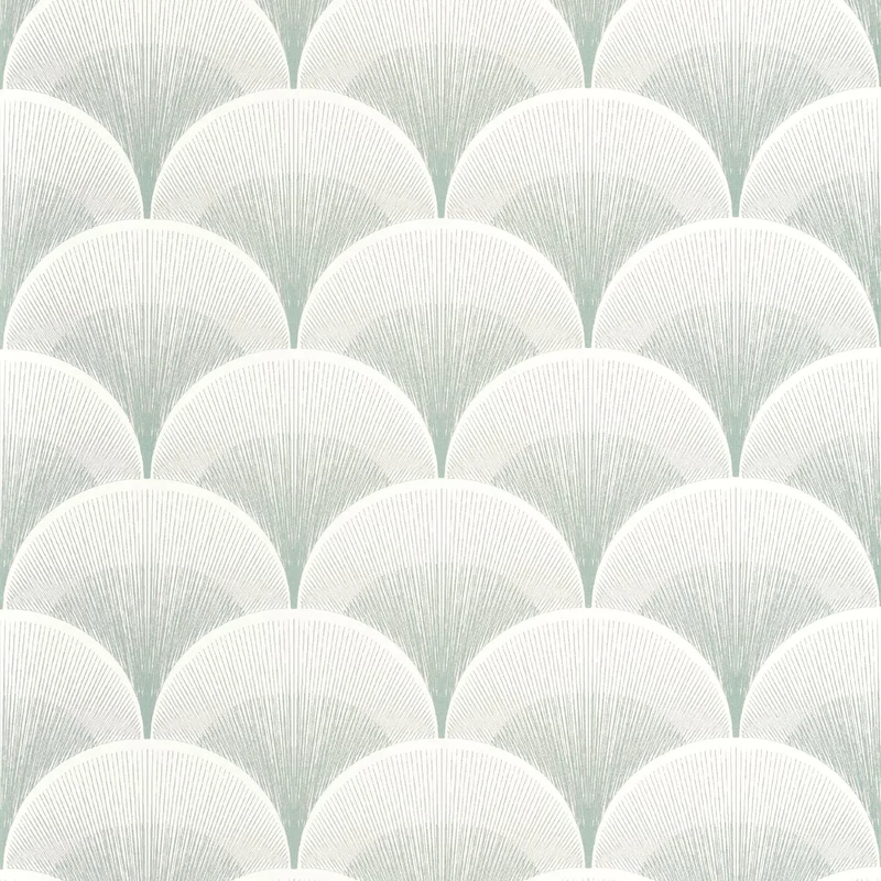 Casadeco Elegáns art deco mandulazöld vlies tapéta Broadway Vert Amande 53 cm X 10 m