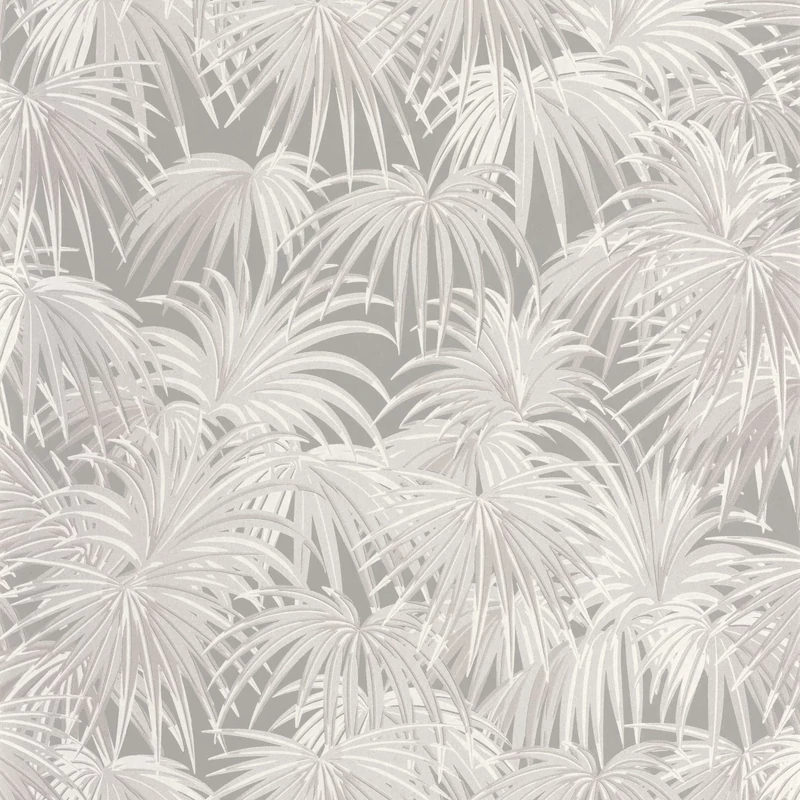Casadeco Pálmalevél mintás elegáns szürke vlies tapéta Charleston Taupe 53 cm X 10 m