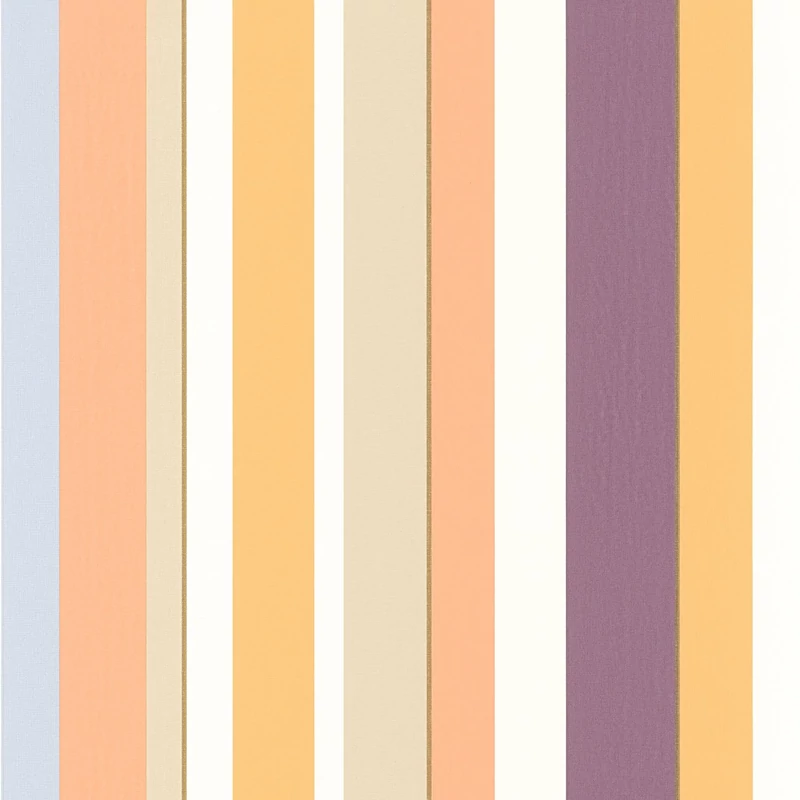 Casadeco Modern csíkos lila-sárga vinyl tapéta Venice Beach Crepuscule 53 cm X 10 m