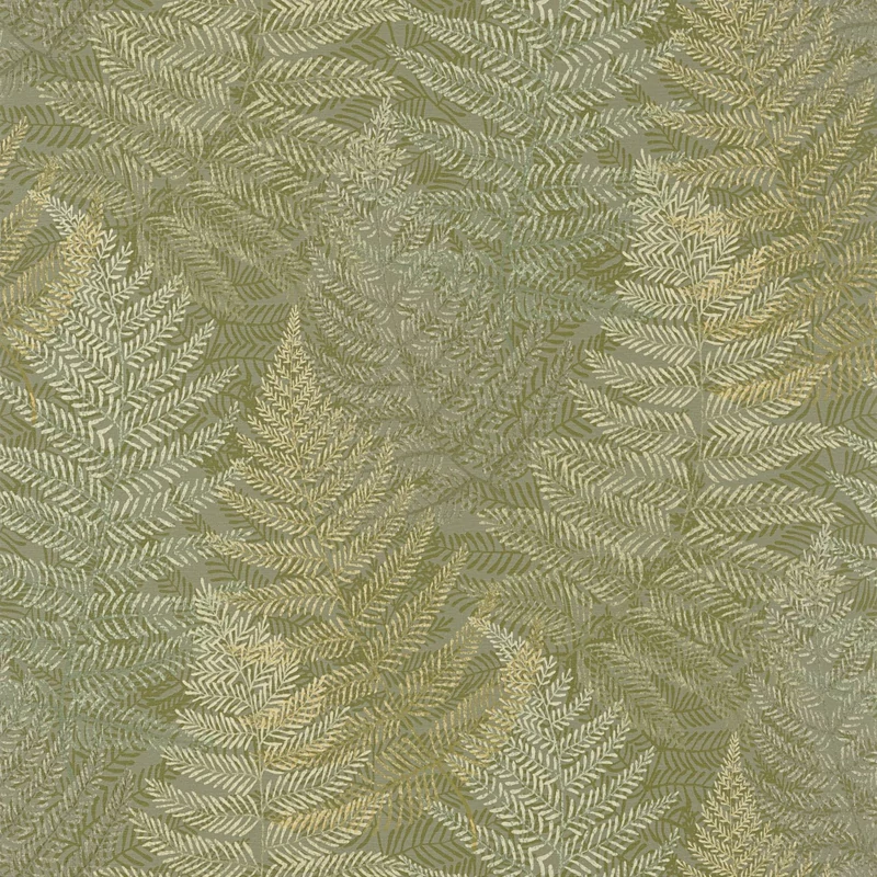Casadeco Páfrány mintás zöld vinyl tapéta Yosemite Vert Fougere 53 cm X 10 m