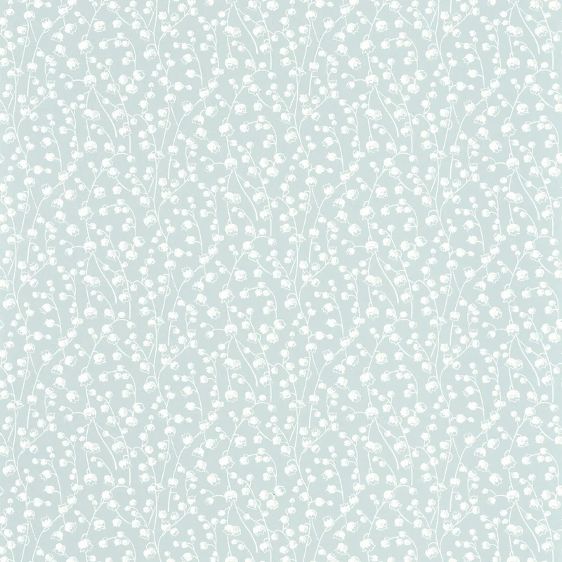 Casadeco Romantikus gyöngyvirágos világoskék vlies tapéta Lily Of The Valley Bleu Ciel 53 cm X 10 m
