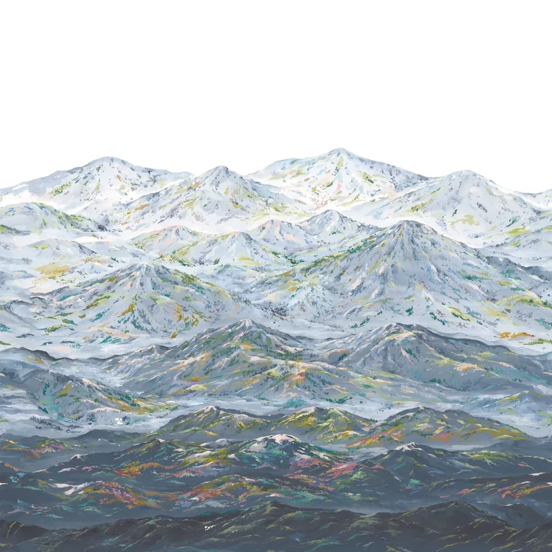 Casadeco Kék vlies poszter tapéta hegycsúcsokkal Les Rocheuses Bleu Grise 300 cm X 3,1 m