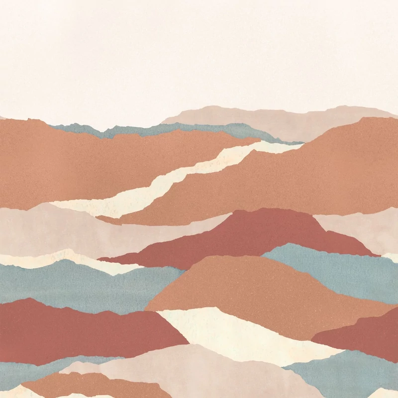 Casadeco Modern színes vlies poszter tapéta hegycsúcsokkal Vinicunca Terre Brule 200 cm X 2,5 m