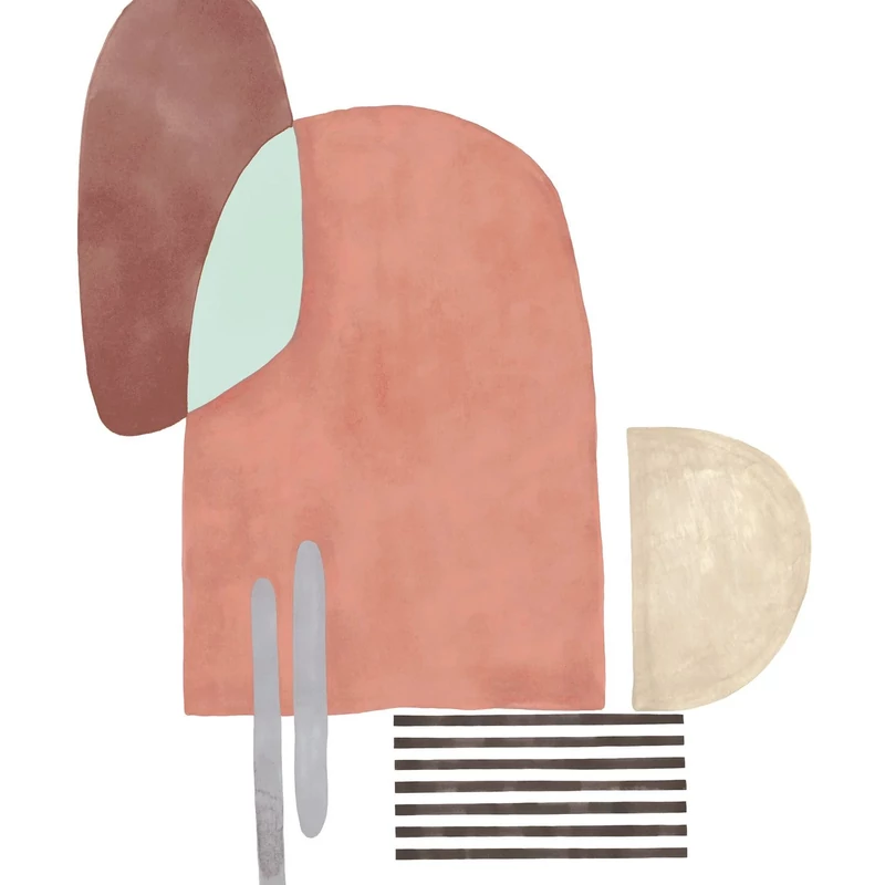 Casadeco Absztrakt mintás natúr színösszeállítású vlies poszter tapéta Gelato Peach 200 cm X 2,5 m