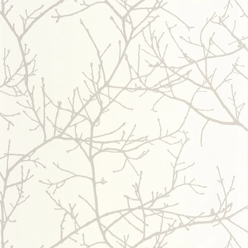 Casadeco Elegáns faág mintás törtfehér vinyl tapéta Vancouver Blanc Neige 53 cm X 10 m