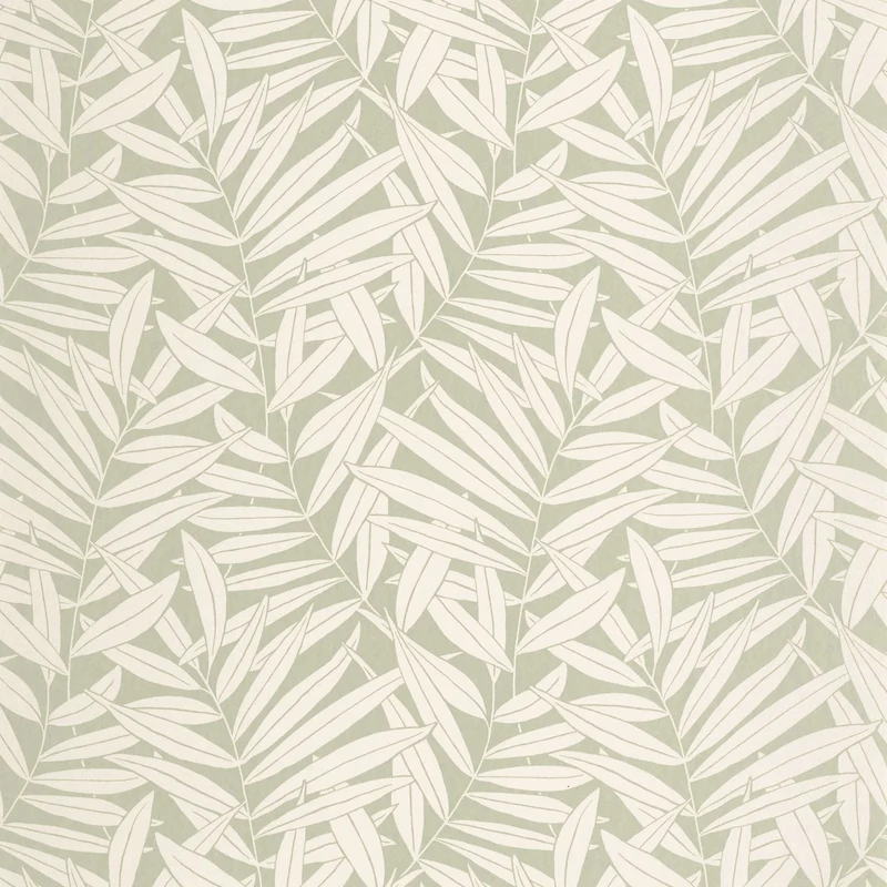 Casadeco Páfrány mintás halványzöld vlies tapéta Preston Vert Amande 53 cm X 10 m