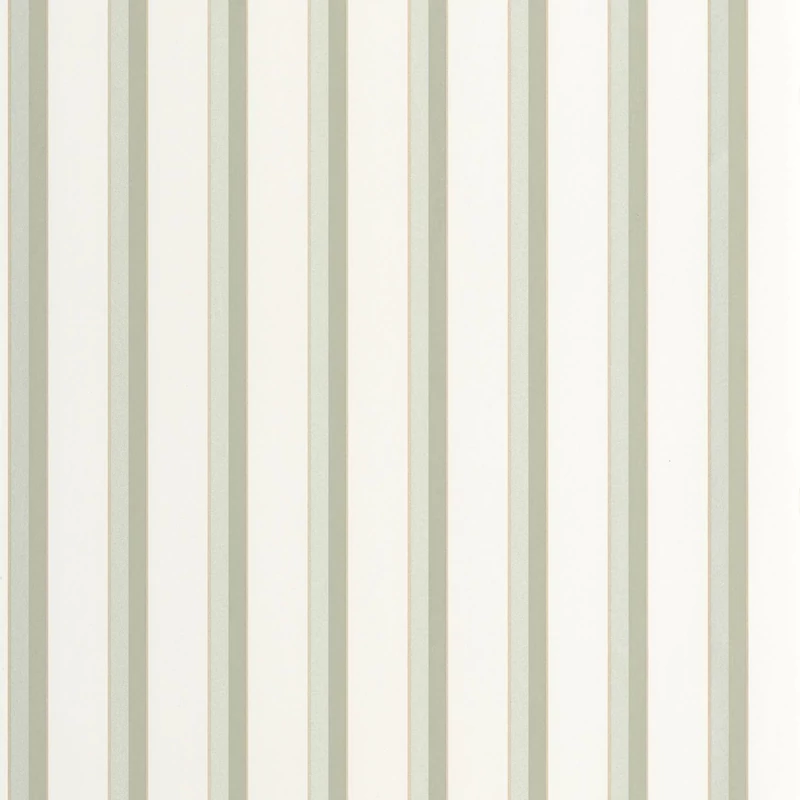 Casadeco Elegáns vékony csíkos halványzöld vlies tapéta Country Club Vert Amande 53 cm X 10 m