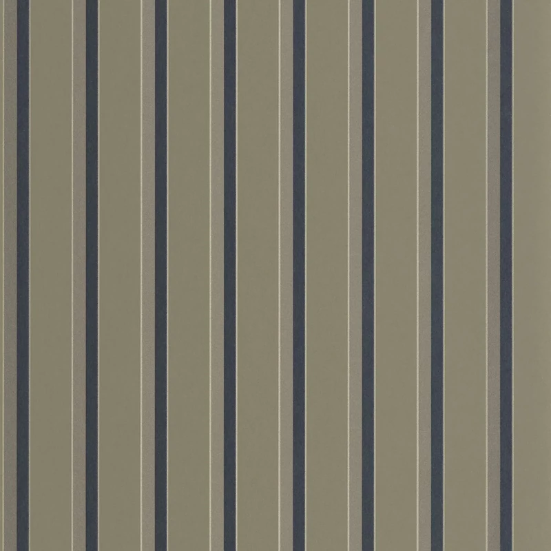 Casadeco Elegáns vékony csíkos keki zöld vlies tapéta Country Club Vert Kaki 53 cm X 10 m