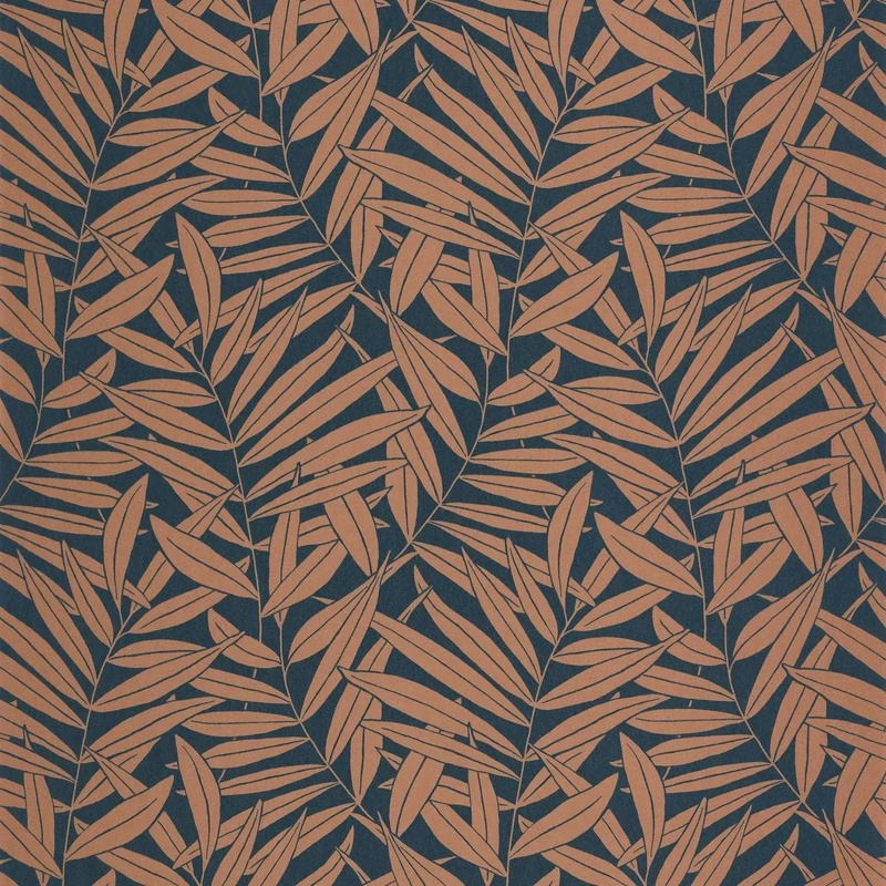 Casadeco Páfrány mintás rozsdabarna vlies tapéta Preston Rouille 53 cm X 10 m