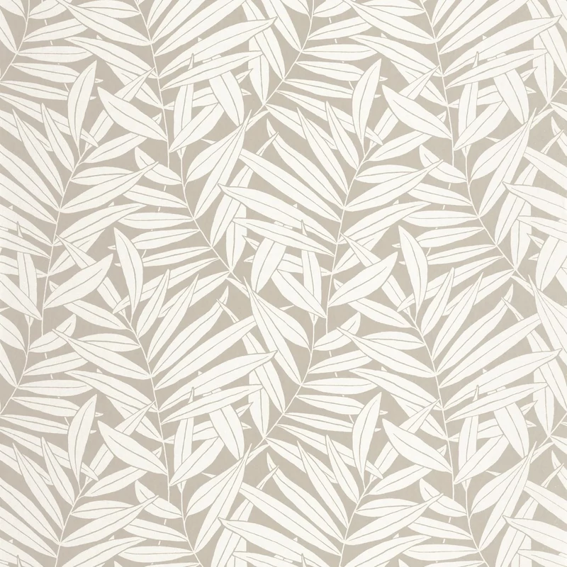 Casadeco Páfrány mintás bézs vlies tapéta Preston Naturel 53 cm X 10 m