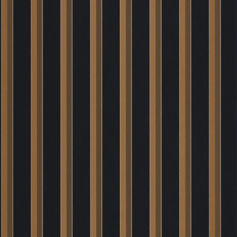 Casadeco Elegáns vékony csíkos fekete-barna vlies tapéta Country Club Mordore Noir 53 cm X 10 m