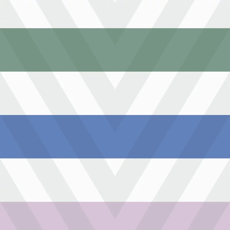 Casadeco Modern csíkos zöld vlies tapéta Rythmic Menthe/Indigo 53 cm X 10 m