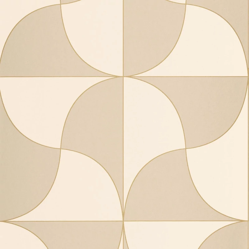 Casadeco Absztrakt mintás elegáns bézs vlies tapéta szatén fénnyel Virevolte Beige Ficelle 53 cm X 10 m