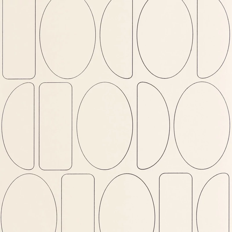 Casadeco Geometriai mintás modern bézs-fekete vlies tapéta Legerete Beige/Noir Fusain 53 cm X 10 m