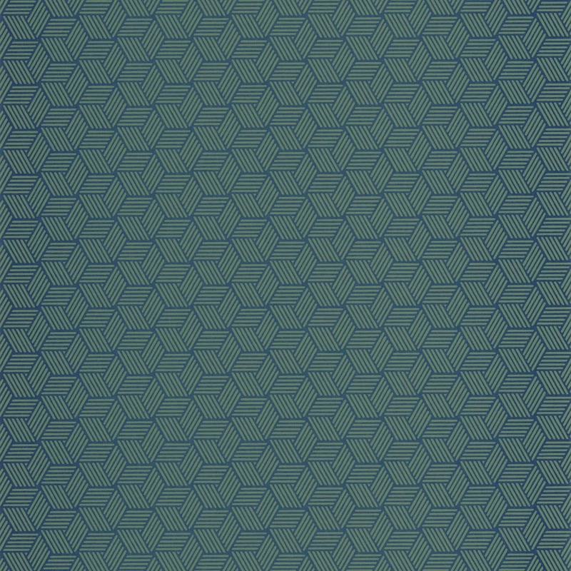 Casadeco Kocka mintás zöld vlies tapéta Connexions Vert Canopee 53 cm X 10 m