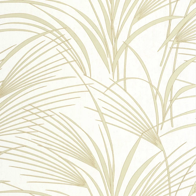 Casadeco Nádszál mintás halványzöld vinyl tapéta Samarra Vert Amande 53 cm X 10 m