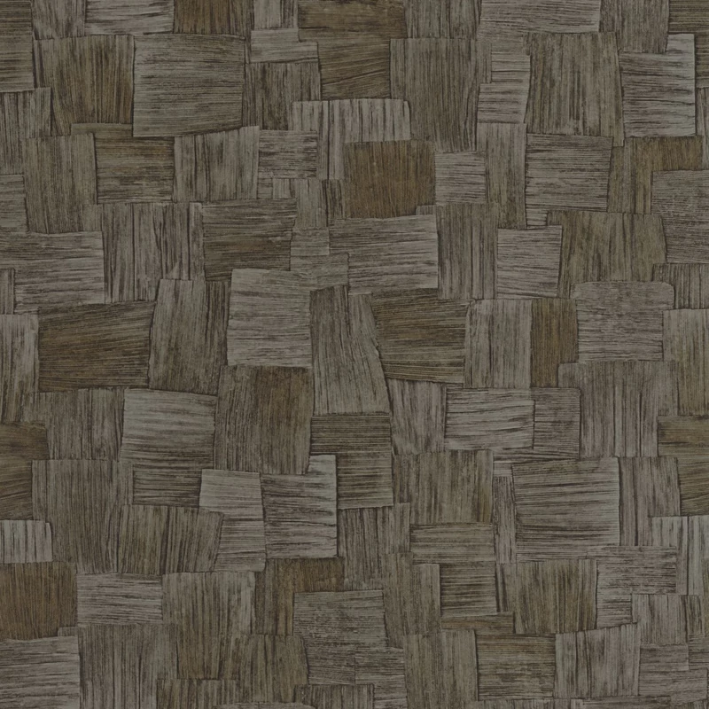 Casadeco Modern famintázattal sötétbarna vinyl tapéta Dura Noir Reglisee 53 cm X 10 m