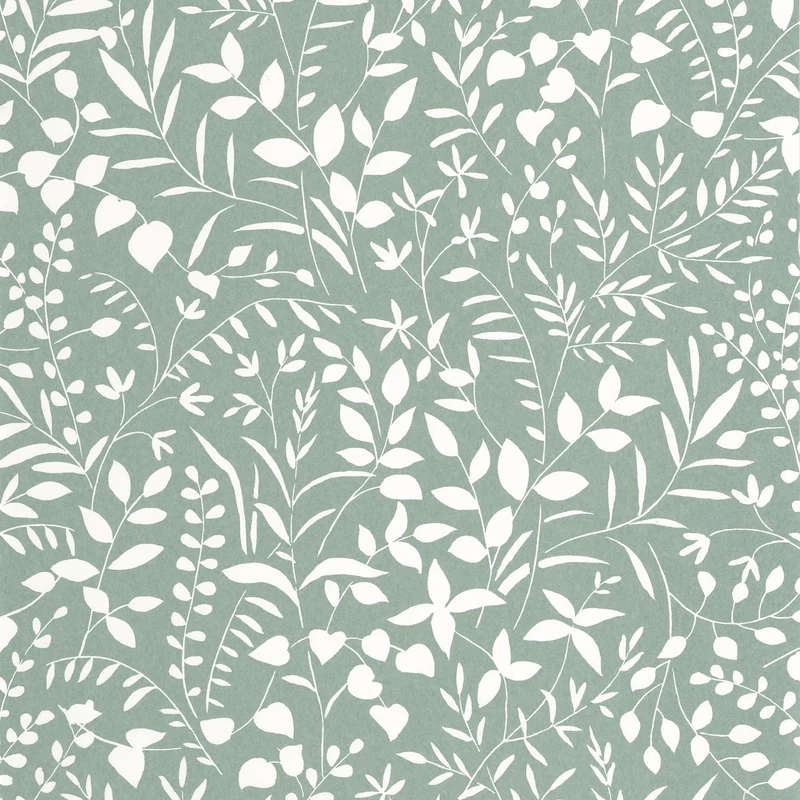 Casadeco Apró levélmintás kék vlies tapéta La Bastide Bleu 53 cm X 10 m