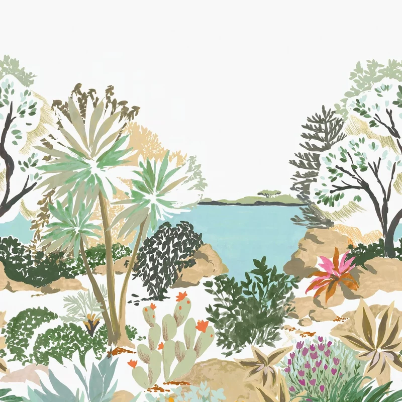 Casadeco Egzotikus tájkép vlies poszter tapéta Cap Esterel Bleu 210 cm X 3,1 m