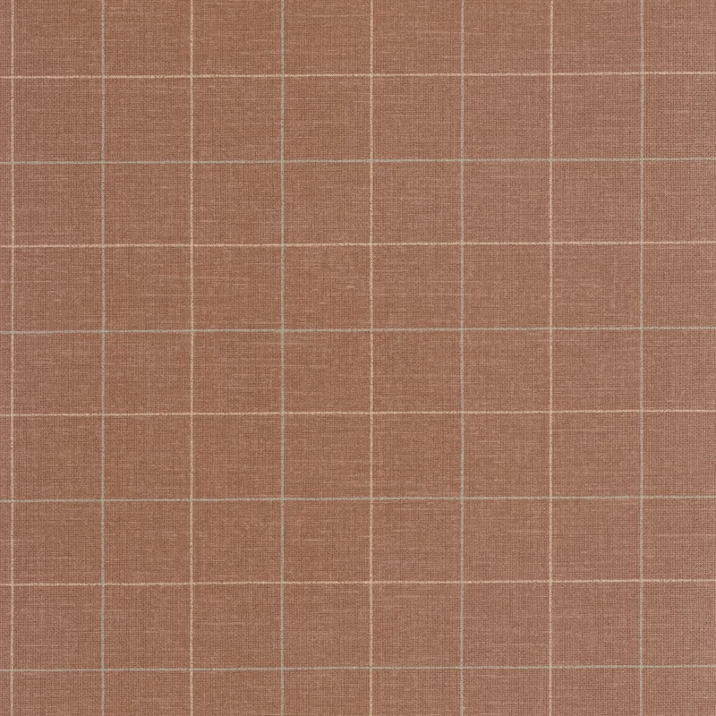 Casadeco Kockás rozsdabarna vlies tapéta Liam Rouille 53 cm X 10 m