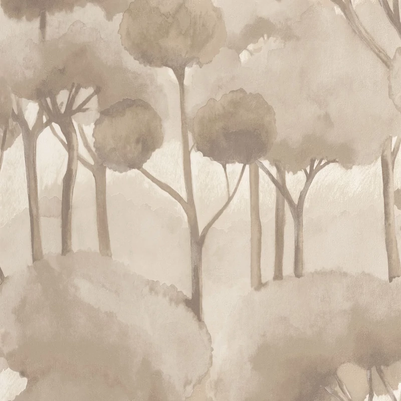 Casadeco Modern fa mintás bézs vinyl tapéta Foret Des Landes Lin 53 cm X 10 m