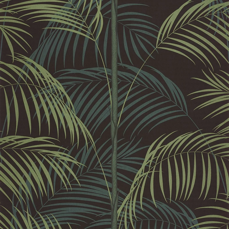 Casadeco Pálmalevél mintás kékes zöld vlies tapéta Le Tout Paris Vert Canopee 53 cm X 10 m