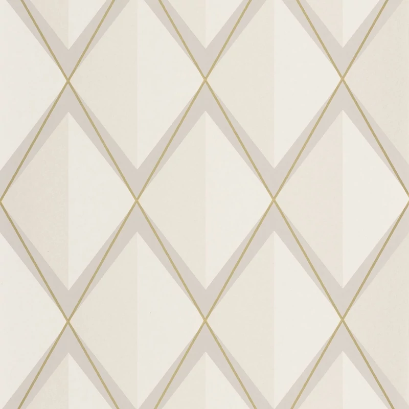 Casadeco Bézs vlies tapéta geometrikus mintával Chaplin Grege 53 cm X 10 m